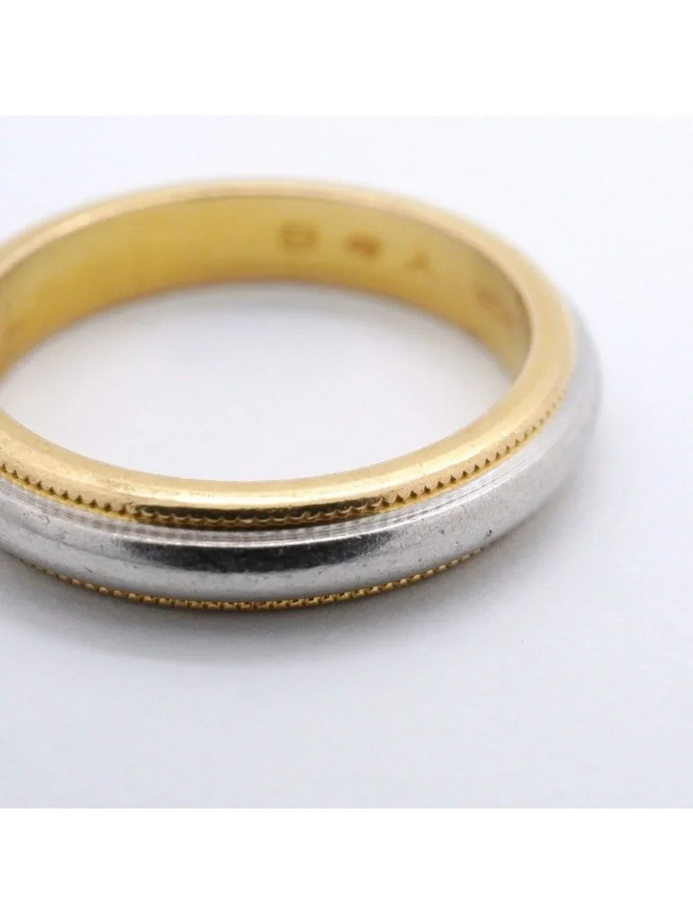 Tiffany & Co Ring Mill Gray 18k Yellow Gold Platinum